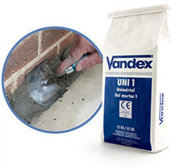 ГІДРОІЗОЛЯЦІЯ ШВІВ, СТИКІВ, ТРІЩИН VANDEX UNI MORTAR 1 ДЛЯ БЕТОННИХ ПОВЕРХОНЬ
